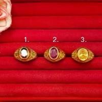 ราคา แหวนงานดิบทองเหลือง พลอยสี โกเมน ทับทิม บุษราคัม ใส่เสริมบารมี งานดิบไม่ได้ชุบ ทองเหลืองโบราณ ใส่ได้ทุกโอกาส พร้อมส่ง (1731778868794721489)