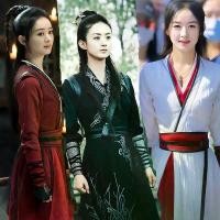 ราคา ภาพยนตร์และโทรทัศน์สไตล์เดียวกันสำหรับผู้หญิง Hanfu-you หยก Zhao โกหก โจวหยก สไตล์เดียวกัน ชุดโบราณ ฮีโร่หญิง Cos โบราณ (1729841159389481195)