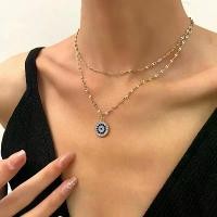 ราคา สร้อยคอผู้หญิง ตาปีศาจ สองชั้น ทันสมัย จี้โลหะผสมบุคลิกภาพ แหวน หยก สร้อย โอนเสน่ห์ เพิ่ม โชคลาภ สร้อย ผู้ ชาย ใส่ พระ ทองแท้ ได้ โหลจุ่ม เครื่องประดับ เครื่องประดับ สวยๆ (1731603771400946994)