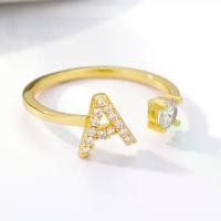 ราคา แหวนเพทาย A-Z, Vnox, รูปตัวอักษร, ตกแต่งคริสตัล, สีทอง, ปรับได้, สำหรับผู้หญิง, ปี 2025 แหวน หยก แหวน รุ่น แหวน แฟชั่น แหวน สลัก มือ (1731362776772674721)