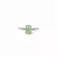 ราคา 3AC-57.CZ2-JA.GR แหวนหยกแท้ หยก5*7mm แหวนหยกขาว แหวนหยกเขียว เงินแท้925 ฝั่งเพชรสวิต(CZ) แหวนเงินแท้ ชุบเคลือบทองคำขาว (1729850285071567543)