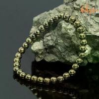 ราคา [COD] แร่ไพไรต์ ขนาด 6 มิล Pyrite แต่งสี กำไลหินมงคล หินดูดทรัพย์ หินเรียกเงิน หินสี หินมงคล กำไลหิน ไพไรต์ หินสีทอง by.ออมทอง (1732060804072507654)