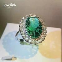 ราคา แหวนหมั้น, หรูหรา, มรกต, เพชรรูปไข่, พร้อมการออกแบบด้านข้างหิน, เหมาะสำหรับเจ้าสาว, แหวนแต่งงาน (1729953219005025269)