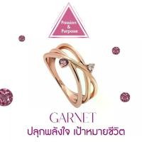 ราคา A.CEMI Binary Star Ring Garnet พลอยแท้ โกเมน แหวนพลอยแท้ โกเมน แหวนเงินแท้ ชุบทอง 18K โรสโกลว์ (1729619545499798144)