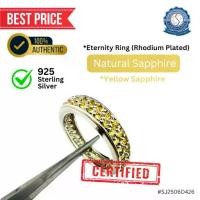 ราคา แหวนแถวคู่ บุษราคัม #48 Eternity Ring (925 Silver Sterling) บุษราคัมธรรมชาติ Natural Yellow Sapphire (1731803138741273938)