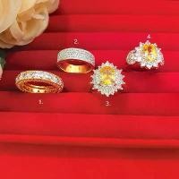 ราคา แหวนทองฝังเพชร, บุษราคัม แหวนพลอย แหวนทอง (1729588818643225492)