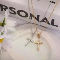 ราคา สร้อยคอไม้กางเขน, เครื่องประดับแฟชั่น, สไตล์ยุโรปและอเมริกา, เพทายเพชรเต็ม, สำหรับผู้หญิง, การออกแบบที่เรียบง่ายและเฉพาะ, อินเทรนด์, nka023 สร้อยคอ นิล แท้จาก เมืองกาญจน์ ส ร (1731755783738394378)