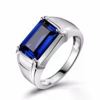 ราคา แหวนเปิดธุรกิจแฟชั่นเรียบง่าย, ไพลิน, ทรงสี่เหลี่ยม, สำหรับผู้ชาย, สไตล์ครอบงำ, แหวนสด (1731565465633916744)