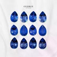 ราคา Blue Sapphire Pear Cut (ไพลิน แซฟไฟร์น้ำเงินทรงหยดน้ำ) 4x3, 5x3, 5x4, 6x4, 7x5, 8x6 mm. Wholesale Precious GGBSP Gemstone Ruby Pink Sapphire Purple Sapphire Orange Sapphire Yello (1731464267678910715)
