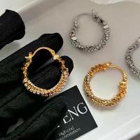ราคา ต่างหูวงกลมเพชรเต็มรูปแบบ, เศษซาก, ชุบทองแท้ 24K, เข็มเงินแท้, แฟชั่น, ต่างหูบุคลิกภาพ, เพทายเกรด 5A, ต่างหูห่วง (1732282537861417637)