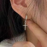 ราคา Suwan.na.shop ต่างหู ต่างหูห่วง ห่วงไม้กางเขน (1730000192935660419)