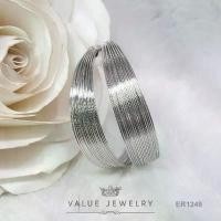 ราคา ต่างหูแป้น ประดับสายสแตนเลสชุบทองคำขาว ทรงโค้งเข้าหู ขนาดใหญ่ ตุ้มหู เครื่องประดับแฟชั่น ValueJewelry ER1249 คลังสินค้า (1731907466133472912)