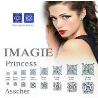 ราคา Discount IMAGIE ต่างหูเพชร Cz C&A Princess cut Asscher cut เหลี่ยม 3-10mm (1732229964148410447)