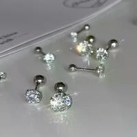 ราคา ต่างหูเพชร CZ เงินสเตอร์ลิง 925 ง่ายต่อการใส่ ต่างหู (1 คู่) เหมาะสำหรับซื้อจากร้านใทยังมีอยู่ในประเทศ ต่างหู chrome hearts ต่างหู ผู้ (1731245770320611613)