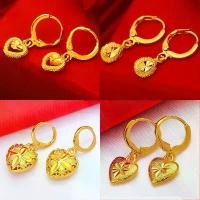 ราคา ต่างหูรูปหัวใจ สำหรับผู้หญิง ชุบทอง 24K ต่างหูทอง (1731700366920418433)