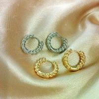ราคา ต่างหูห่วงทอง 18K, ต่างหู Huggie สีทอง 20 มม., ต่างหูทอง (1730306865511172239)