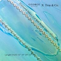 ราคา สร้อยคอเงินแท้โซ่เม็ดจีบ 1 mm. สร้อยอิตาลีเงินแท้ 92.5% Diamond Moon Cut Ball Bead Chain sterling silver necklace S925 Made in Italy สร้อย สร้อยคอสายฝอ เกาหลี สร้อยคอแฟชั่น สร้อย (1731547550712039675)