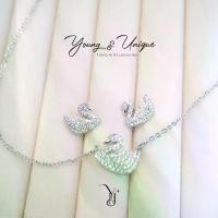 ราคา Yu+ Jewelryชุดสร้อยคอรูปหงส์เงิน แฟชั่นเกาหลี SV925 พร้อมส่ง สร้อย 2 เลเยอร์ swan เครื่อง ประดับ mellite jewellery set (1731100825567988648)