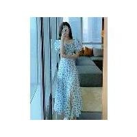 ราคา เดรสยาว 9467 ผ่าข้าง สีขาวและสีน้ำเงิน เหมาะสำหรับเสื้อผ้า เสือ ผ้า คน อ้วน ปาร์ตี้ คล้อง คอ เดรสดินเนอร์ สุดหรู สร้อย สมายด์ สไตล์ สาวอวบ ชุด เทป น่ารัก ๆ แฟชั่ (1731287843192276587)