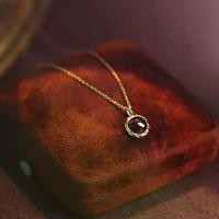 ราคา ตัวตุ่นชาดชุบเงินแท้ 925 สร้อยคอทองคำ K จี้โกเมนธรรมชาติหญิงราคาไม่แพงหรูหราชนกลุ่มน้อยโซ่กระดูกไหปลาร้าย้อนยุคที่สวยงาม (1730054430241818841)