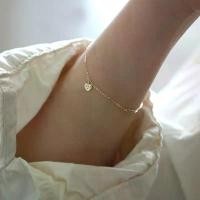 ราคา สร้อยข้อมือเงินแท้ S925 ชุบทอง 14K ดีไซน์เกาหลี เรียบหรู สไตล์อังกฤษ You and Me Love สร้อยคอทองคำ K ดีมาก สำหรับผู้หญิง (1730054418623858905)