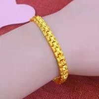 ราคา วันที่เรียบง่ายและหลากหลาย ดอกไม้สีทองมันวาว ตัวอักษร สร้อยข้อมือชุบทอง ลูกปัดโอนสำหรับผู้หญิง ของขวัญอเนกประสงค์ สร้อยข้อมือความรัก สร้อยข้อมือทองคำ (1732136298634972075)