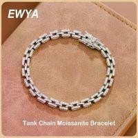 ราคา สร้อยข้อมือโซ่มอยส์ซาไนต์, Ewya, สำหรับผู้หญิง, การออกแบบหรูหรา, เครื่องประดับชั้นดี, เงินแท้ s925, สร้อยข้อมือเพชร pandora charms (1730850280924679148)