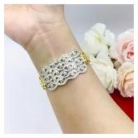 ราคา สร้อยข้อมือทอง ฝังเพชรสวิส งานสวยปราณีต สร้อยข้อมือเพชร ทองชุบ สร้อยข้อมือผู้หญิง 0425 สินค้าขายดี (1731773695056512845)