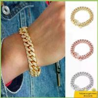 ราคา สร้อยข้อมือเพชร กว้าง 12 มม. ทันสมัย สไตล์ฮิปฮอป ฝังพลอยเทียม โซ่เชื่อมโยง (1731085448076495651)