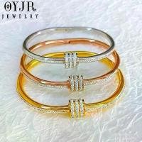 ราคา สร้อยข้อมือเพชร Oyjr สร้อยข้อมือสแตนเลสแท้ ไม่ลอก กำไลผู้หญิงสวย (1729963038447799285)