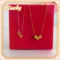 ราคา สร้อยคออิตาลี ชุบทอง (18k) สร้อยคอครึ่งทอง จี้ลูกปัดนำโชคสามเม็ด น้ำหนัก 1.5 กรัม สำหรับผู้หญิง เหมาะสำหรับเป็นของขวัญ (1730669963637066318)