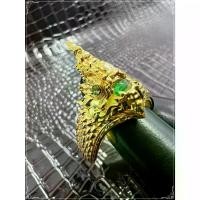 ราคา พร้อมส่งจากไทย แหวนทอง เสริมโชค เสริมบารมี แหวนพญานาค แหวนนาคราช ชุบทองแท้ (1732318481326508082)