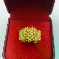 ราคา Thailand แหวนทอง2สลึง ลายหัวใจดอกพิกุล แหวนทองเหมือนแท้ แหวนทองชุบ 0176 (1731188339249874063)