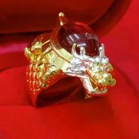 ราคา แหวนทอง เต่ามังกรฝังพลอยแดง ไซส์ 11 ไม่ลอก ไม่ดำ (1731588484595680537)