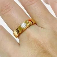 ราคา แหวนทองฝังเพชร 5mm. งานเรียบหรู แหวนทอง2สลึง แหวนเพชร 0319 สินค้าดี (1731772814973044125)