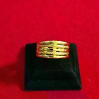 ราคา แหวนทอง5ชั้นตัดจิกเพชร 2 สลึง ทองโคลนนิ่ง เกรดพรีเมี่ยม ชุบทองแท้ (1729809268585892079)