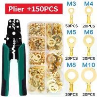 ราคา [จัดส่งตลอด 24 ชั่ว] 150ชิ้น หางปลาทองเหลือง ขั้วแหวนทองแดง หางปลา หางปลา ทองแดง ขั้ว หางปลาต่อสายไฟdc หางปลาสายไฟ ต่อทองแดง หางปลา ทอง Cold Press Terminal กล่อง ขั้ว แหวนทอง + โ (1730489355823974803)