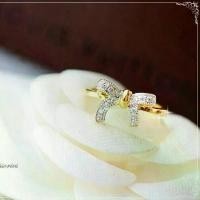 ราคา แหวนเพชร cz รูปโบว์ งานหุ้มทอง5 ไมครอน ใส่สวยได้ทุกโอกาส สินค้าดี (1731961567098144551)