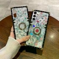 ราคา เคสโทรศัพท์, เคสสำหรับ Samsung Galaxy A55 A35 5G, แหวนเพชร, ลายดอกไม้เลเซอร์, กันกระแทก (1730188828726364957)