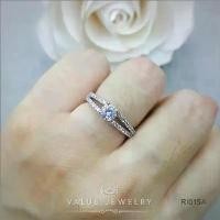 ราคา แหวนเพชร RI015 ประดับเพชร CZ ฝังคริสตัลแน่น วิบวับเหมือนเพชรแท้ แหวนผู้หญิง แหวน เครื่องประดับแฟชั่น ValueJewelry สร้อย คอ ผู้หญิง คอนําโชค กำไลเชือกเทียน กํา ไลน ทอง ชุบ ม (1731148984944134347)