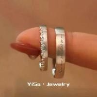 ราคา แหวนเพชรจริงสัมผัสช่อง 520 แหวนคู่รักภาษาอังกฤษ ฝังเพชร พร้อมตัวอักษรฟรี เหมาะสำหรับข้อเสนอเปิด แหวนเพชร (1730522450936105784)