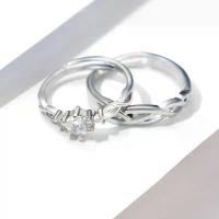 ราคา ชุด 2 แหวนทองคำขาว แหวนคู่รัก แพลตตินั่ม แหวนผู้หญิง แฟชั่น แหวนเงิน แหวนคู่ แหวนเพชร สินค้าขายดี (1731249155857876907)