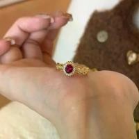 ราคา แหวนทับทิม สไตล์โบราณ ไข่นกพิราบ ชุบทอง 18K ราคาไม่แพง หรูหรา เปิดปรับได้ สำหรับผู้หญิง ทอง ปลอม ช่าง ทอง แหวน แฟชั่น (1731472338595579412)