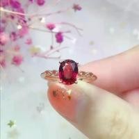 ราคา แหวนผู้หญิง โกเมนแดงไวน์ รุ่นที่สอง สไตล์ญี่ปุ่น ประณีต ชุบเงิน 925 ชุบทอง แหวนโกเมนผู้หญิง แหวนทับทิม (1732117279651957315)