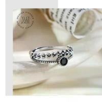 ราคา WSDBGH ขายดี แหวนเงินแท้ Black Diamond แหวนเพชรสีดำนำโชค แหวนมงคล แหวนผู้หญิง แหวนพลอย แหวนไพลิน แหวนปรับขนาดได้ แหวนหิน (1731900368133785138)