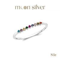 ราคา Moonsilver แหวนนพเก้า เงินแท้ รุ่น Nile อัญมณีนพเก้า แหวนมินิมอล (1731910266223363936)