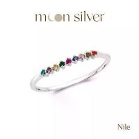 ราคา COD Moonsilver แหวนนพเก้า เงินแท้ รุ่น Nile อัญมณีนพเก้า แหวนมินิมอล (1731852804678714559)