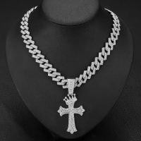 ราคา สร้อยคอจี้ไม้กางเขนมงกุฎ, สไตล์ยุโรปและอเมริกา, ฝังเพชร, วัสดุโลหะผสมป้องกันสิ่งแวดล้อม, จี้เพชร 15 มม., เครื่องประดับ (1730159413991672781)