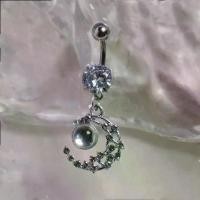 ราคา แหวนสะดือ, แสงจันทร์สาว Mo, แหวนสะดือดวงจันทร์เฉพาะ, ฝังเหล็กไททาเนียม, จี้เพชร, เครื่องประดับเจาะ Ins จิว ปาก ไม่ เจาะ จิว ปาก ไม่ เจาะ (1732317518909836208)