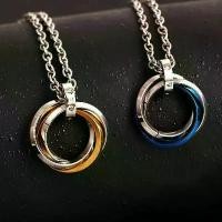 ราคา สร้อยคอสามห่วง, วัสดุสแตนเลส, ไม่ซีดจาง, สไตล์ฮิปฮอป, จี้เพชร, เหมาะสำหรับผู้ชายและผู้หญิง, สร้อยคอแฟชั่น, (1731484671285955318)